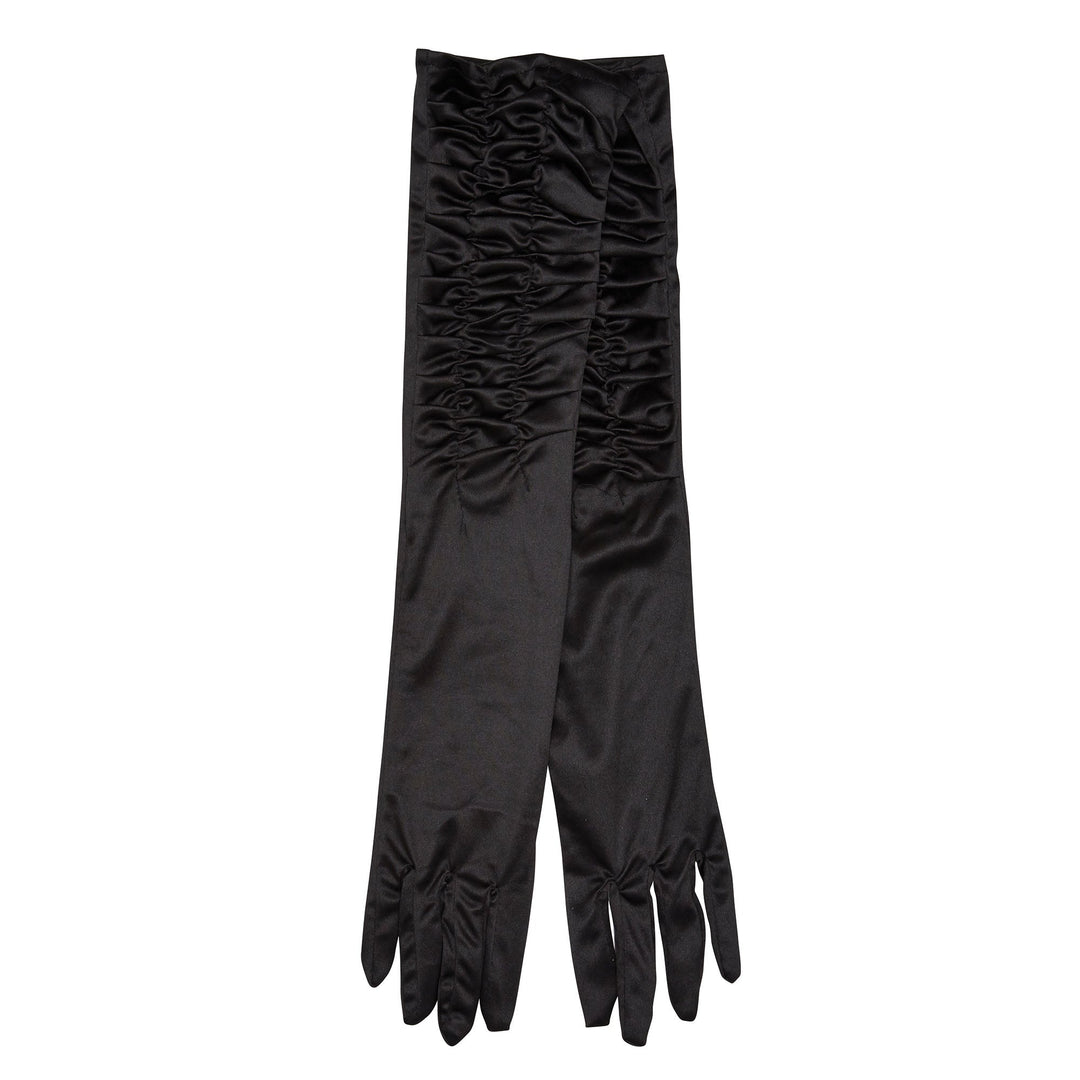 Gloves Black Satin Theatrical Costume Accessory_1