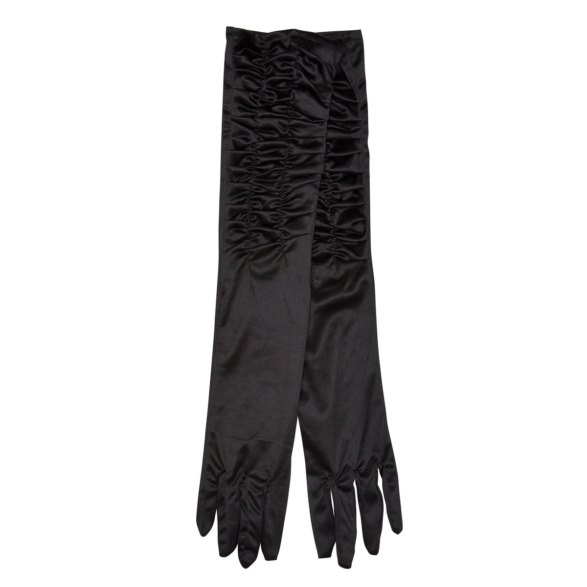 Gloves Black Satin Theatrical Costume Accessory 1