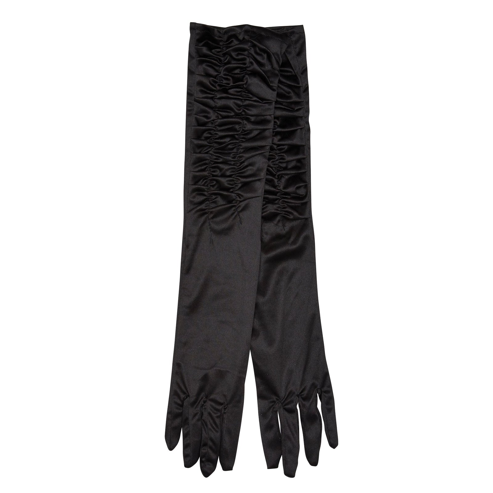 Gloves Black Satin Theatrical Costume Accessory 1