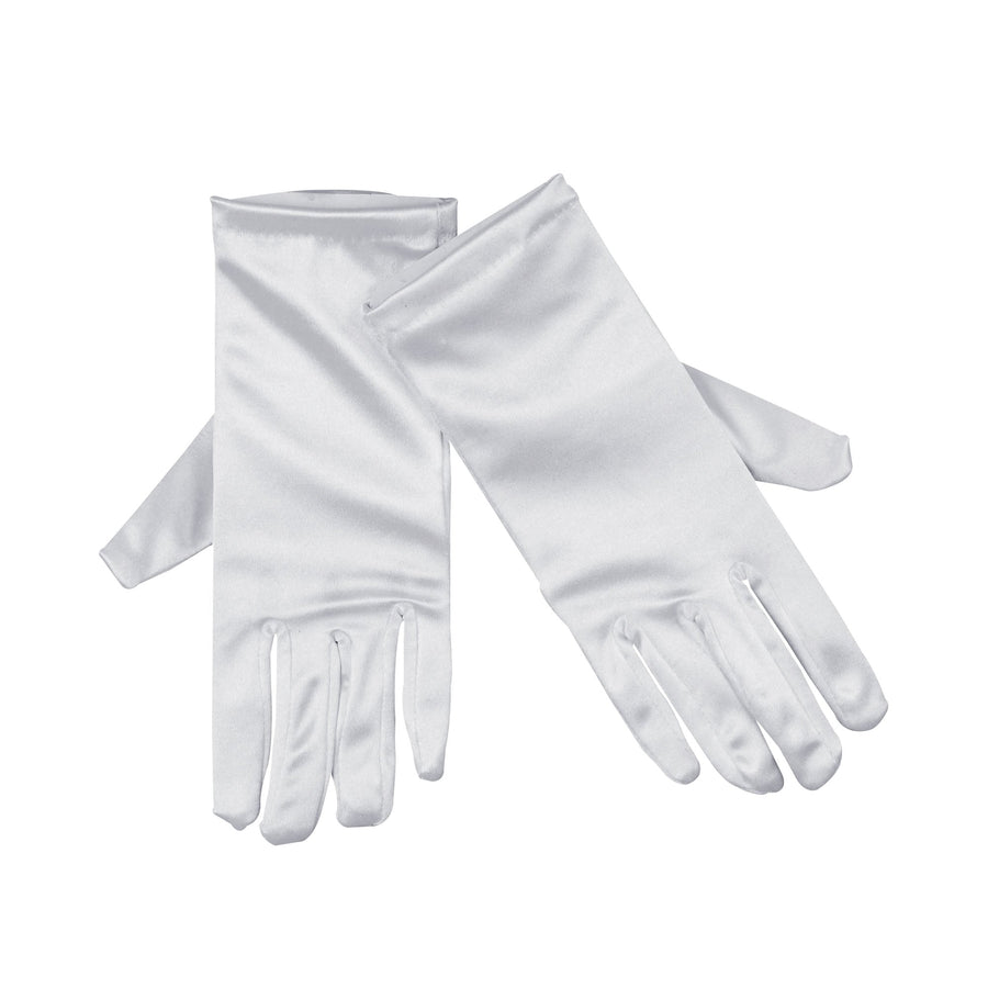 Gloves Satin 9 Inch White Magician Costume Accessory_1