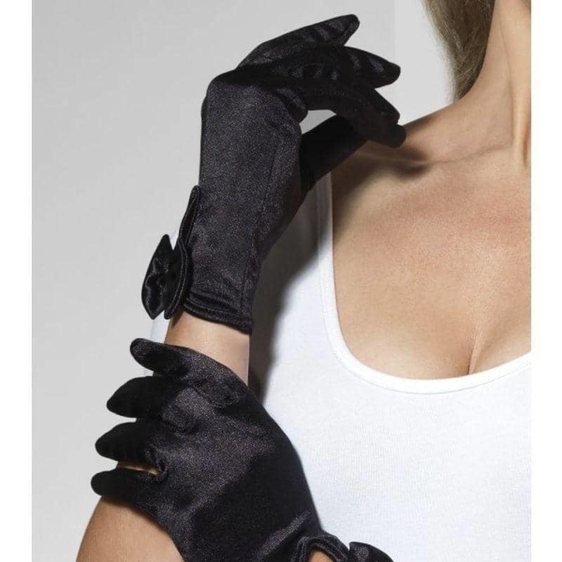 Gloves Short Adult Black Costume Accessory_1