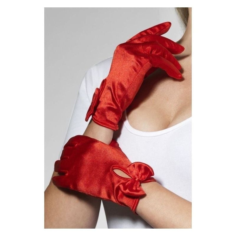 Gloves Short Adult Red 2