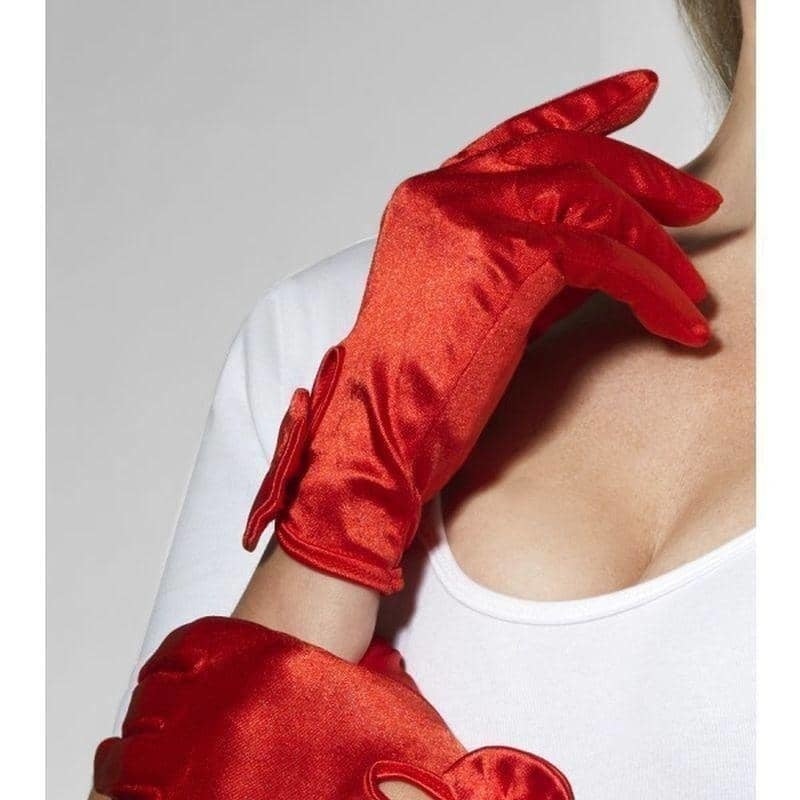 Gloves Short Adult Red_1