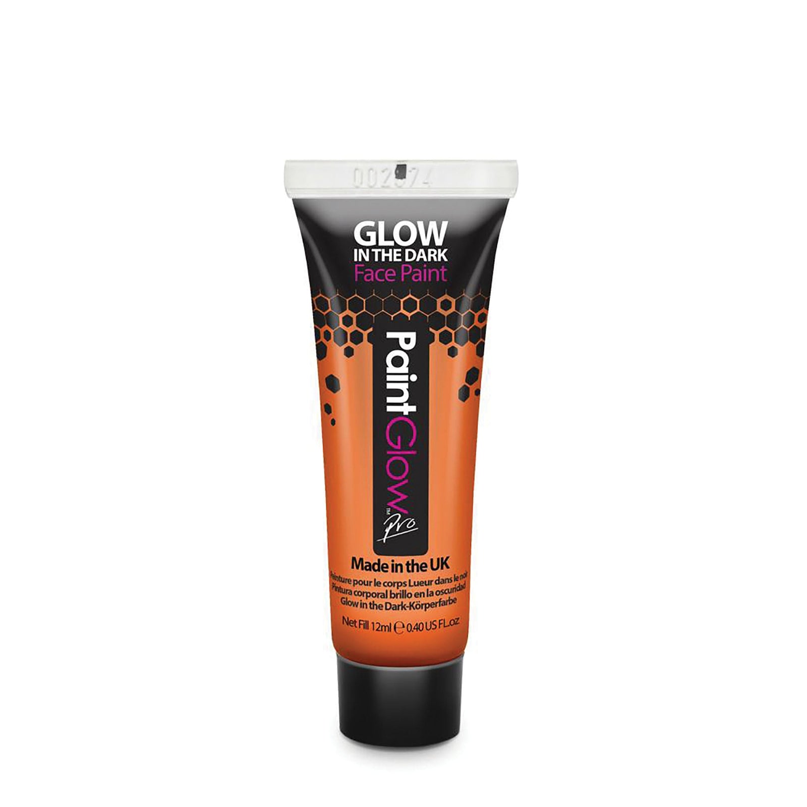 Glow In The Dark Body Paint Orange 10ml Make Up Unisex 1