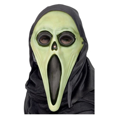Glow In The Dark Screamer Mask Adult White 2