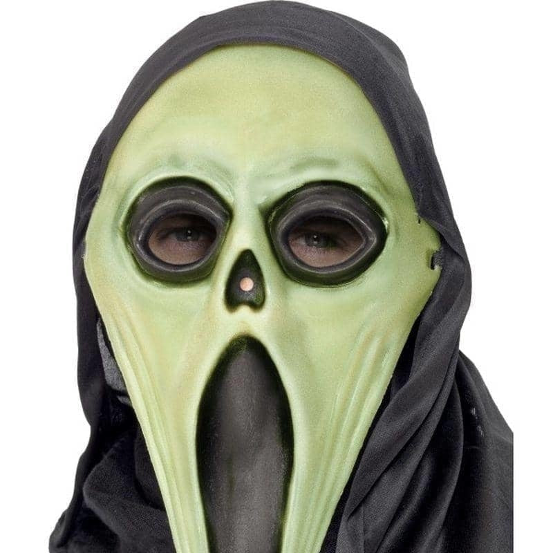 Glow In The Dark Screamer Mask Adult White_1