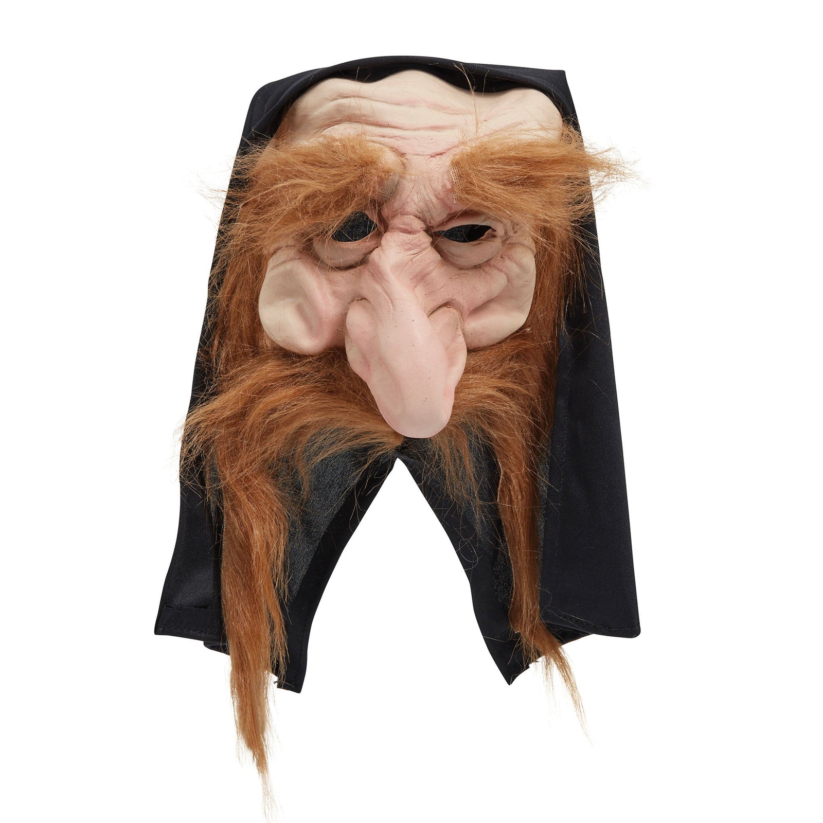Gnome Mask With Hood Orange Beard Rubber 1