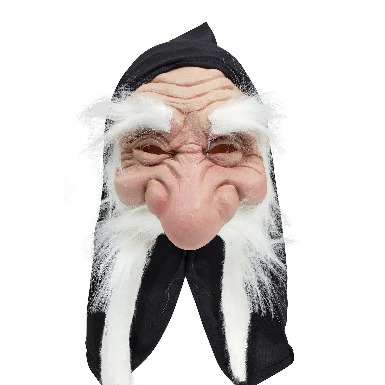 Gnome Rubber Mask with Hood White Beard 1