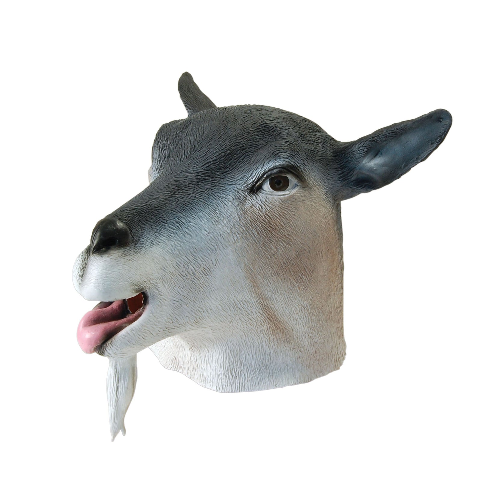 Goat Mask Rubber Grey Overhead 1
