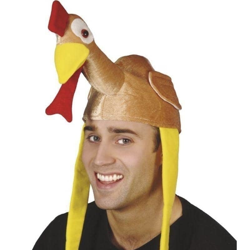 Gobbler Bonnet Turkey Hat Adult Brown 2