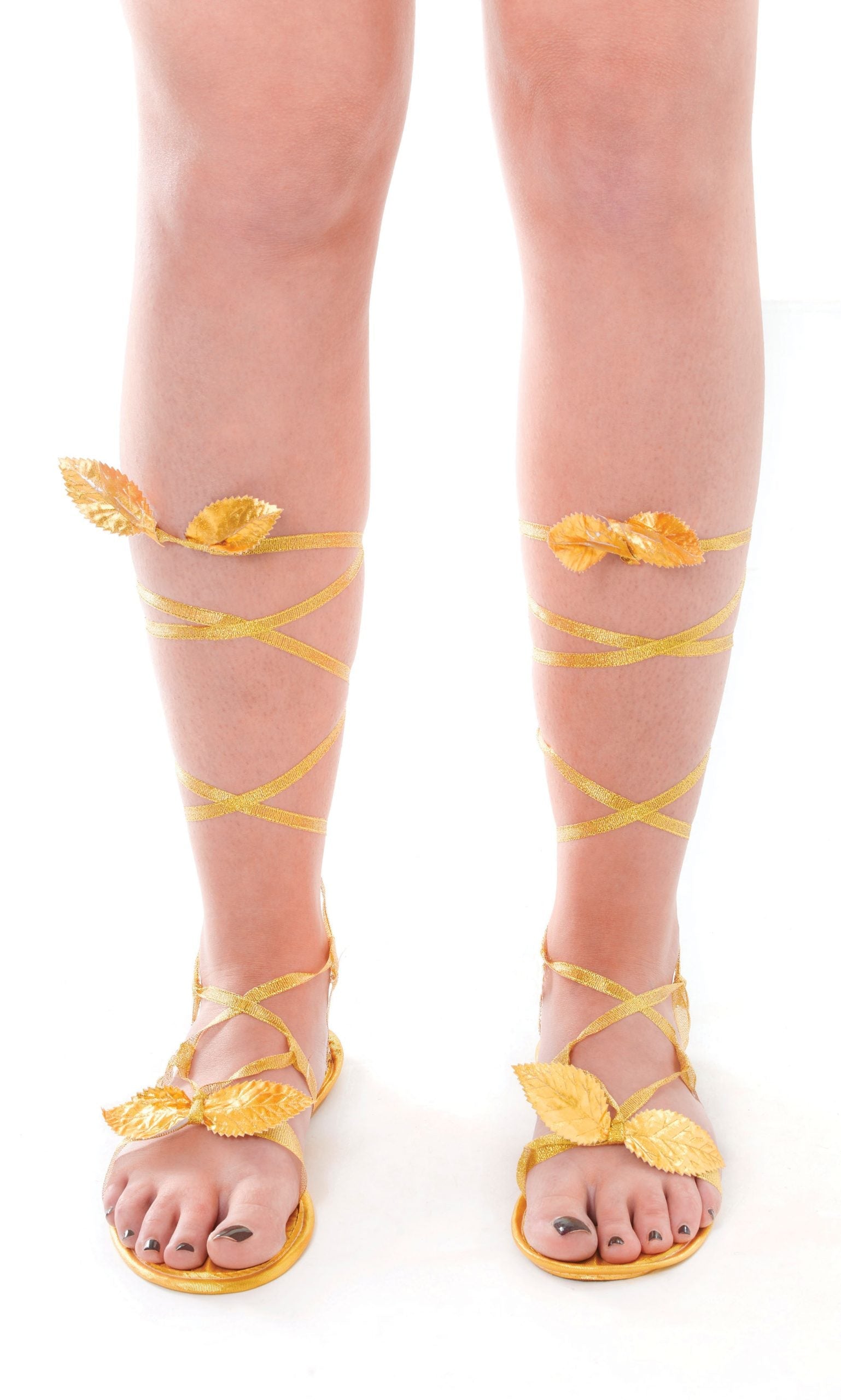 Goddess Sandals Gold Ladies Costume Accessory 1