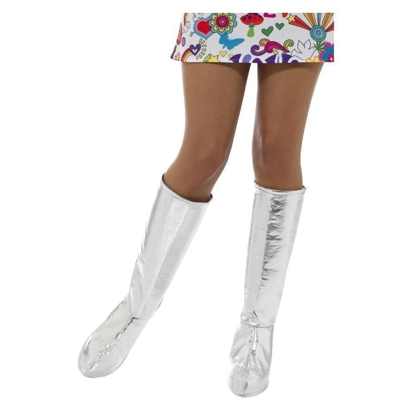 Gogo Boot Covers Adult Silver Costume Accessory 1