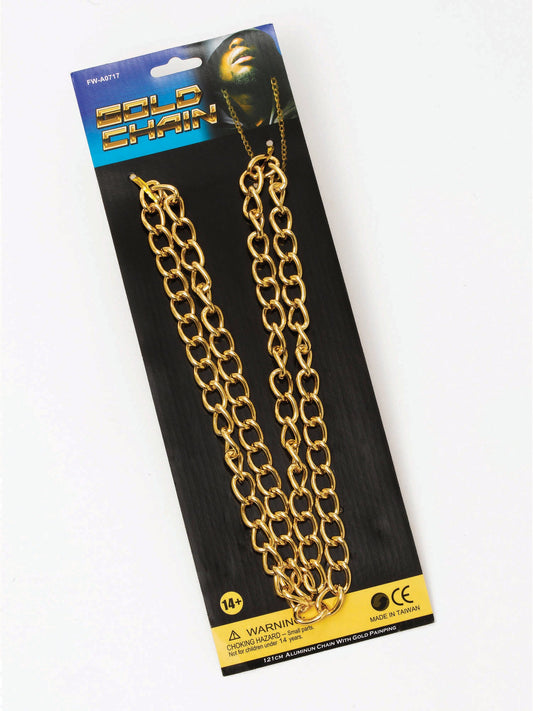 Gold Chain 100cm Plastic Bling Necklace 2