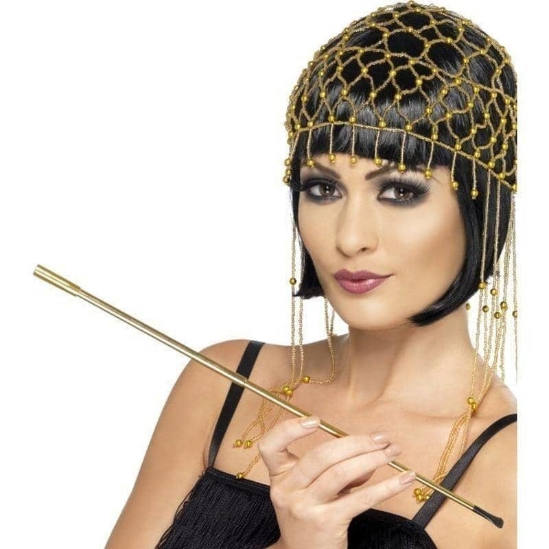 Gold Extendable Cigarette Holder Adult Costume Accessory 1