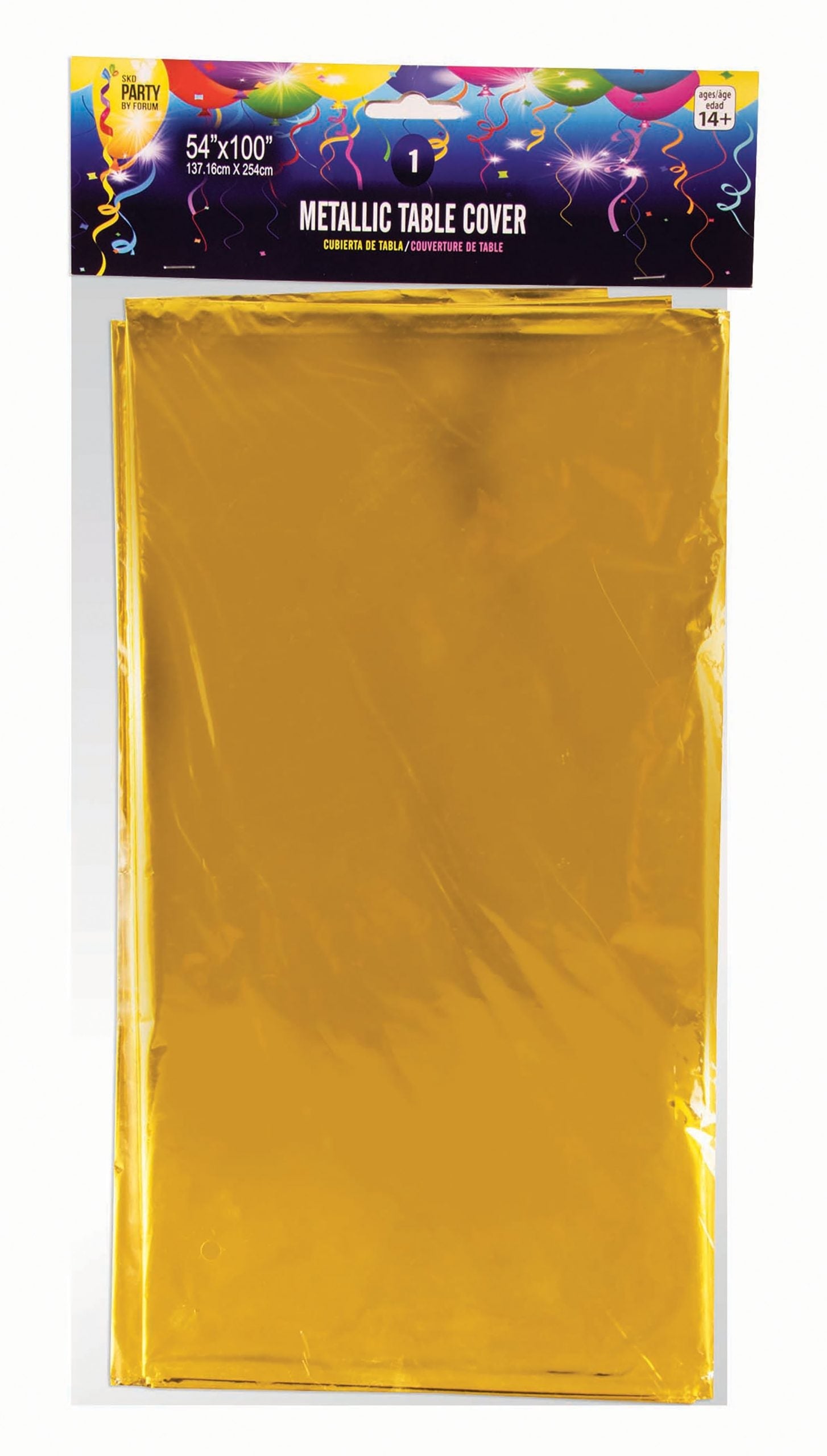 Gold Metallic Table Cover 135cm X 270cm 2