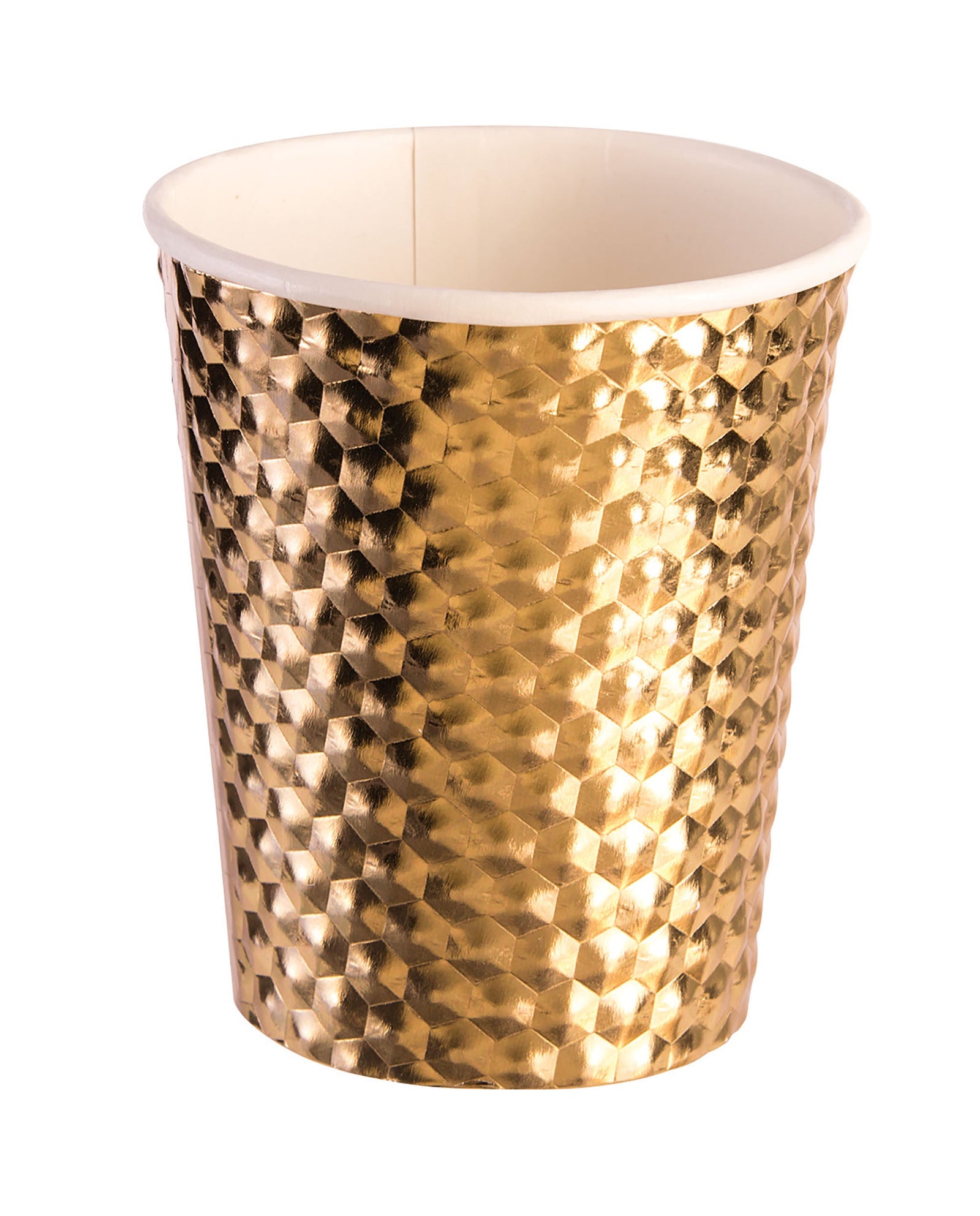 Gold Paper Cups 8 Pack 1
