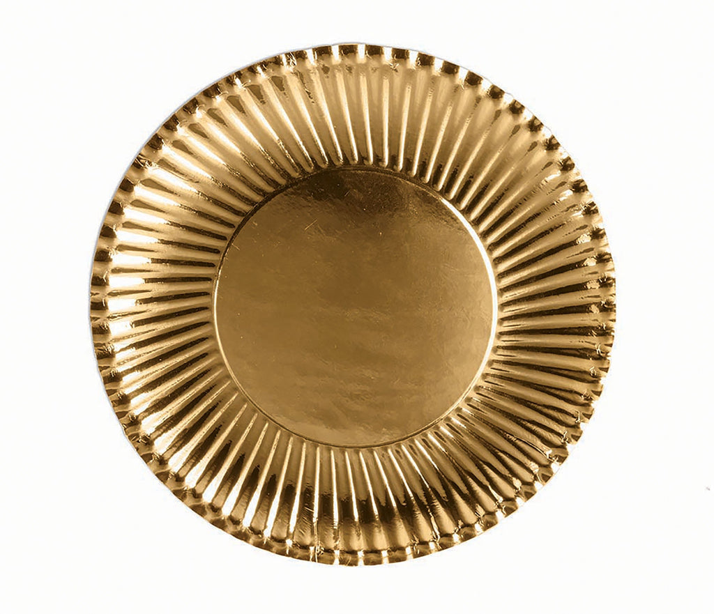 Gold Paper Plates Sml. 10 Pack 18cm Gold Paper Plates Sml. 10 Pack 18cm