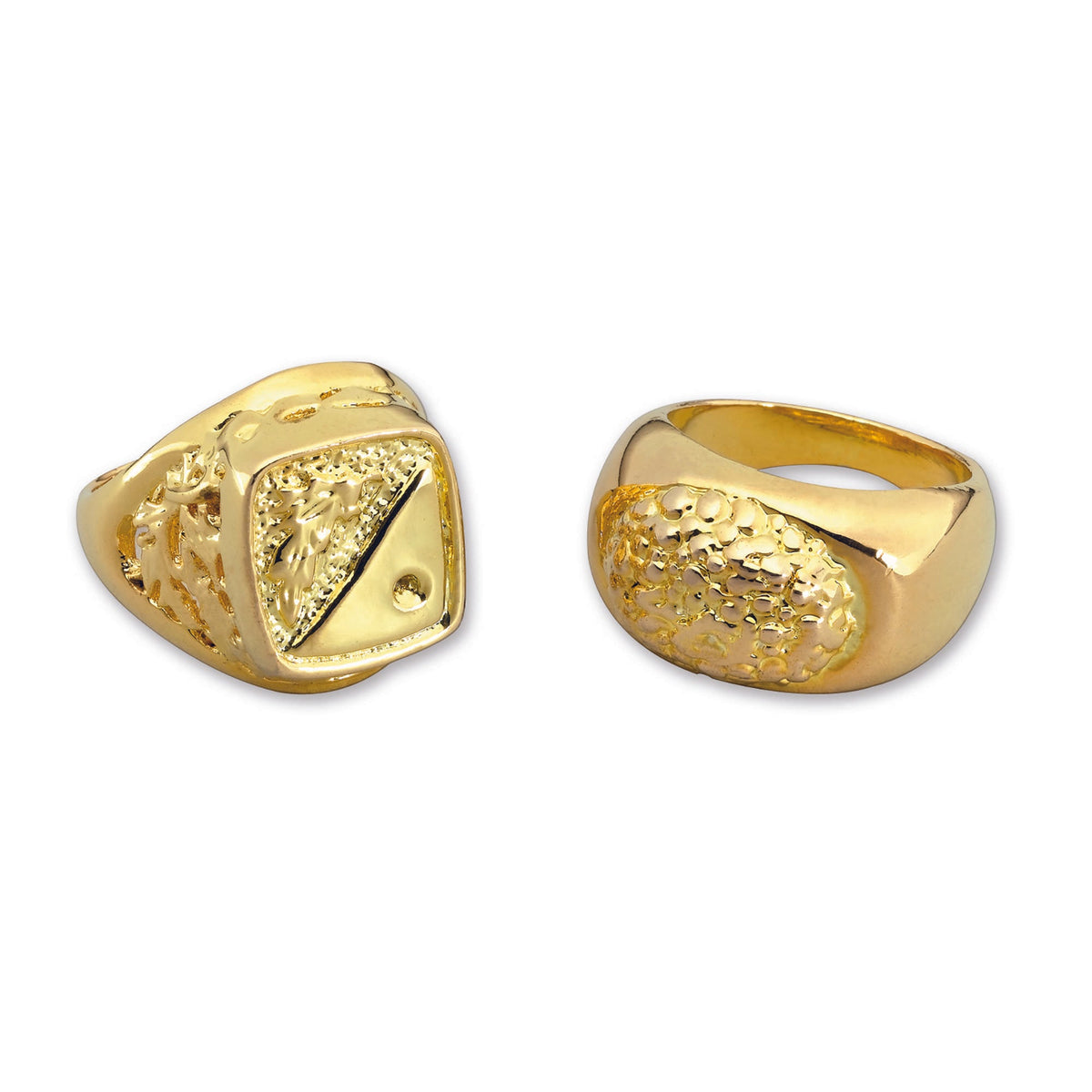 Gold Sovereign Ring Style Costume Accessory 1