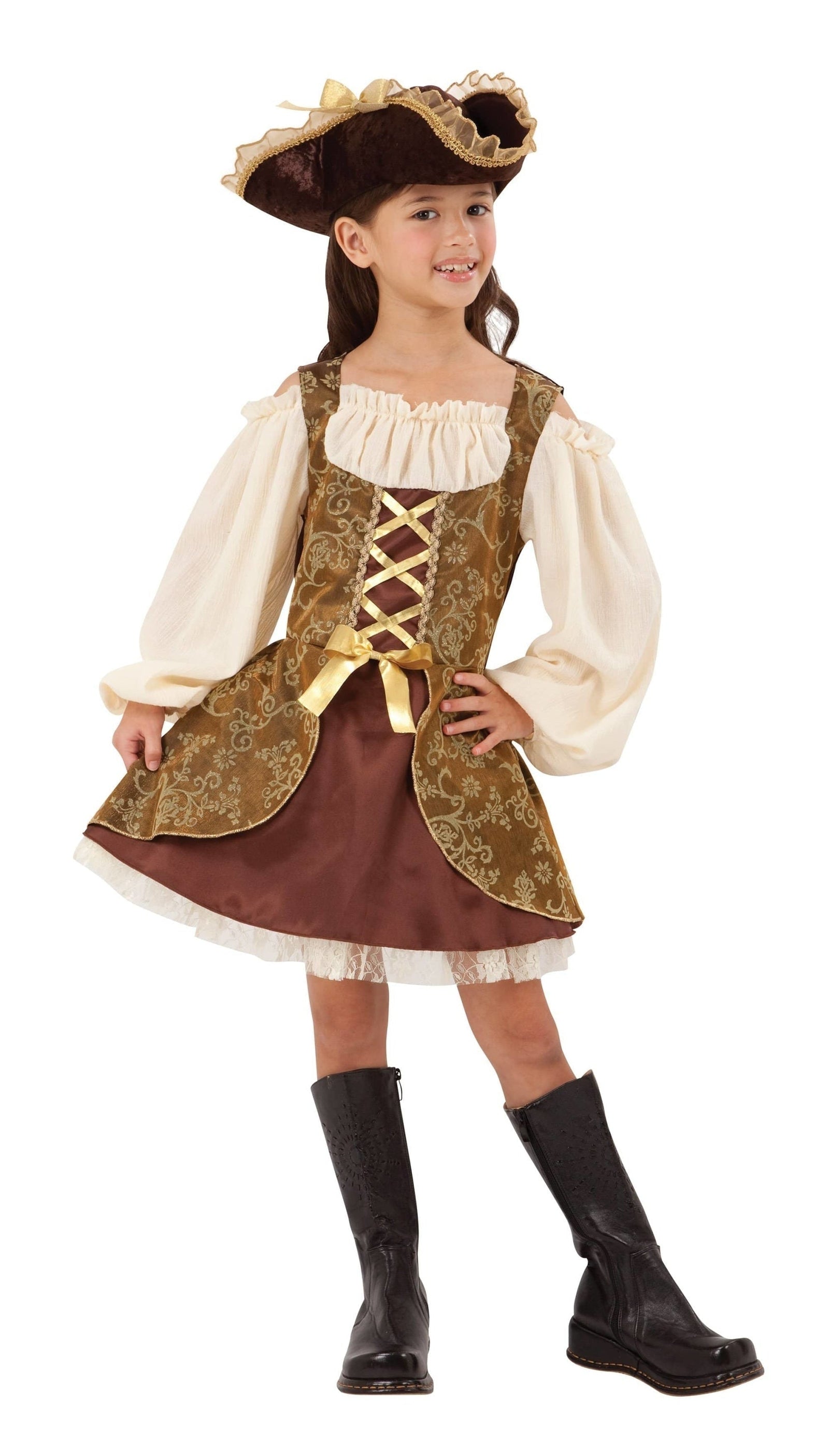 Golden Pirate Dress Childrens Costume 1
