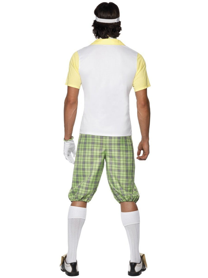 Gone Golfing Costume Green Shorts Top Visor Bow Tie Glove_3