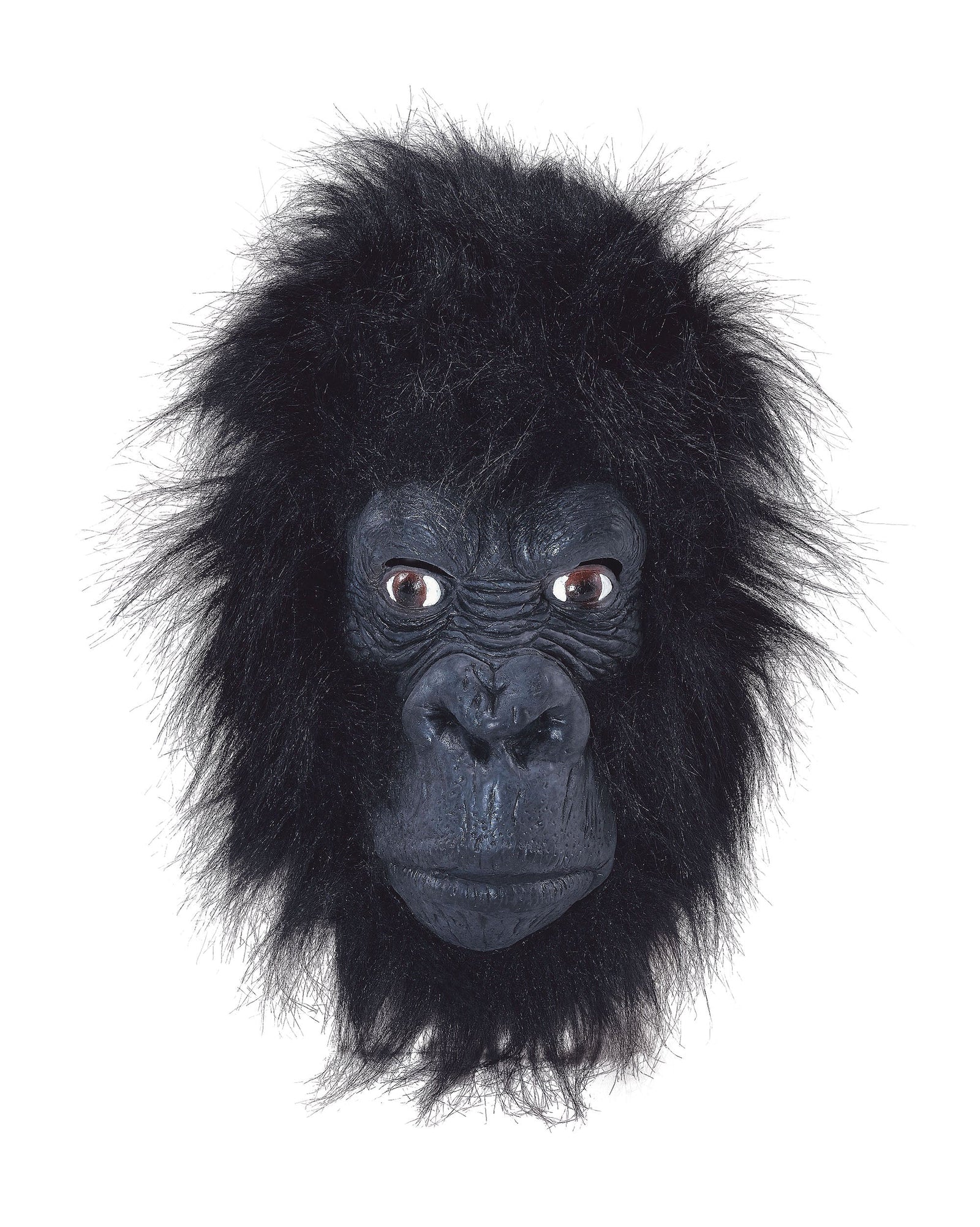 Gorilla Mask Rubber with Closed Mouth and Hair 1