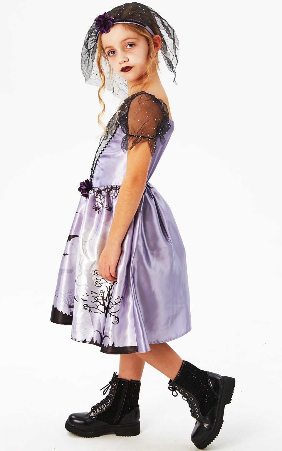 Gothic Bride Costume for Girls 2