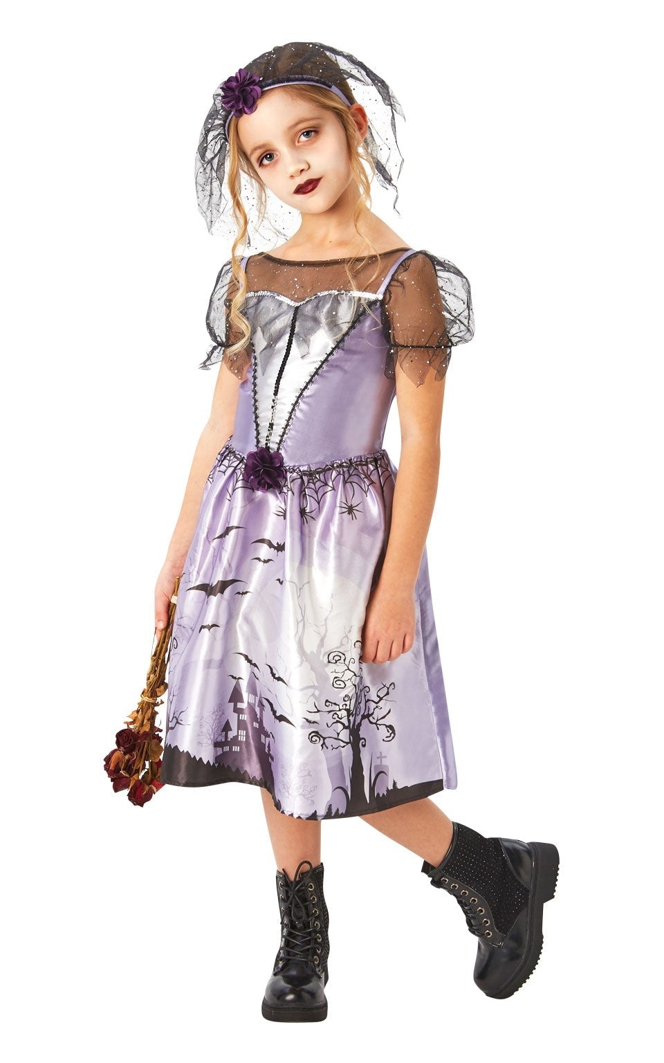 Gothic Bride Costume for Girls 1