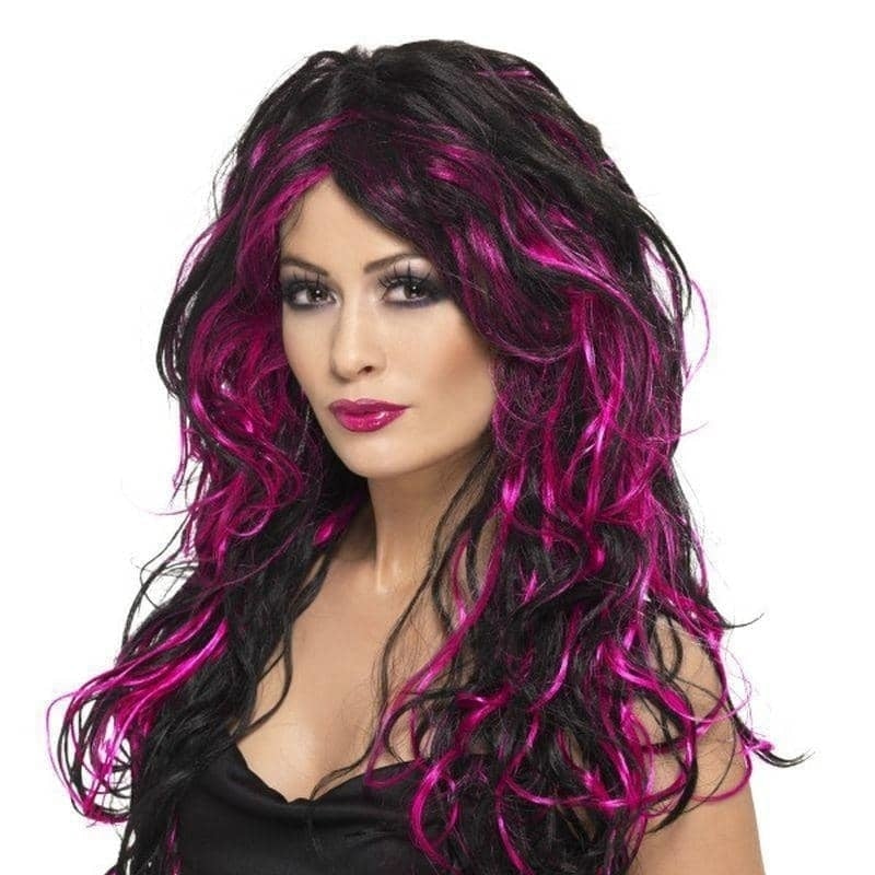 Gothic Bride Wig Adult Pink 1