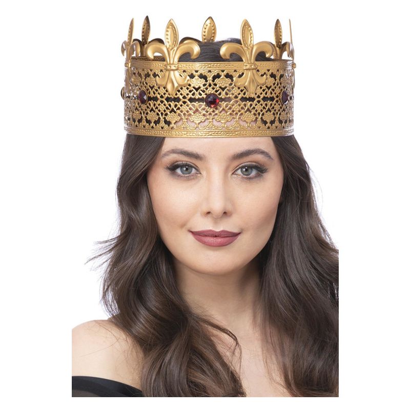 Gothic Royal Vampire Metal Crown Adult Gold 1