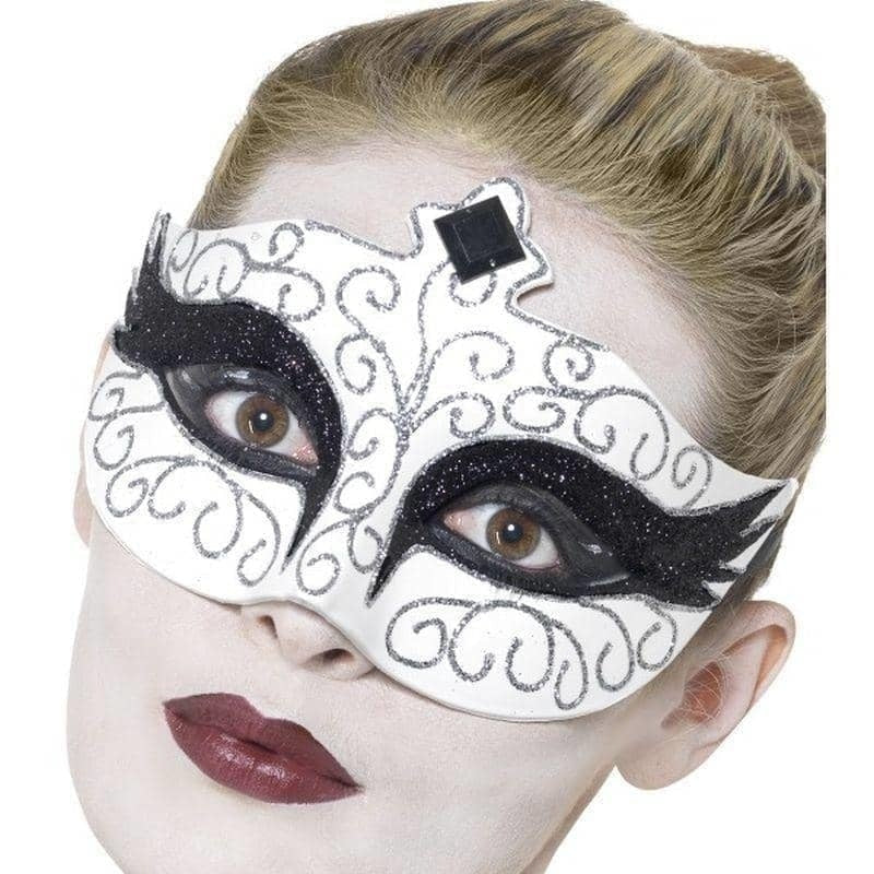 Gothic Swan Eyemask Adult White_1
