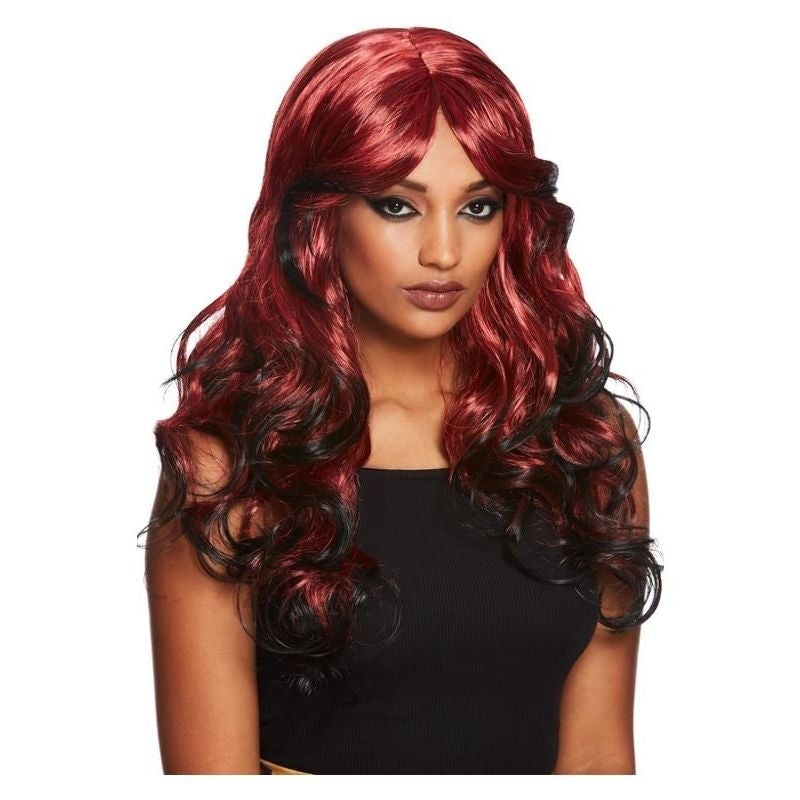 Gothic Temptress Wig Black & Red_1