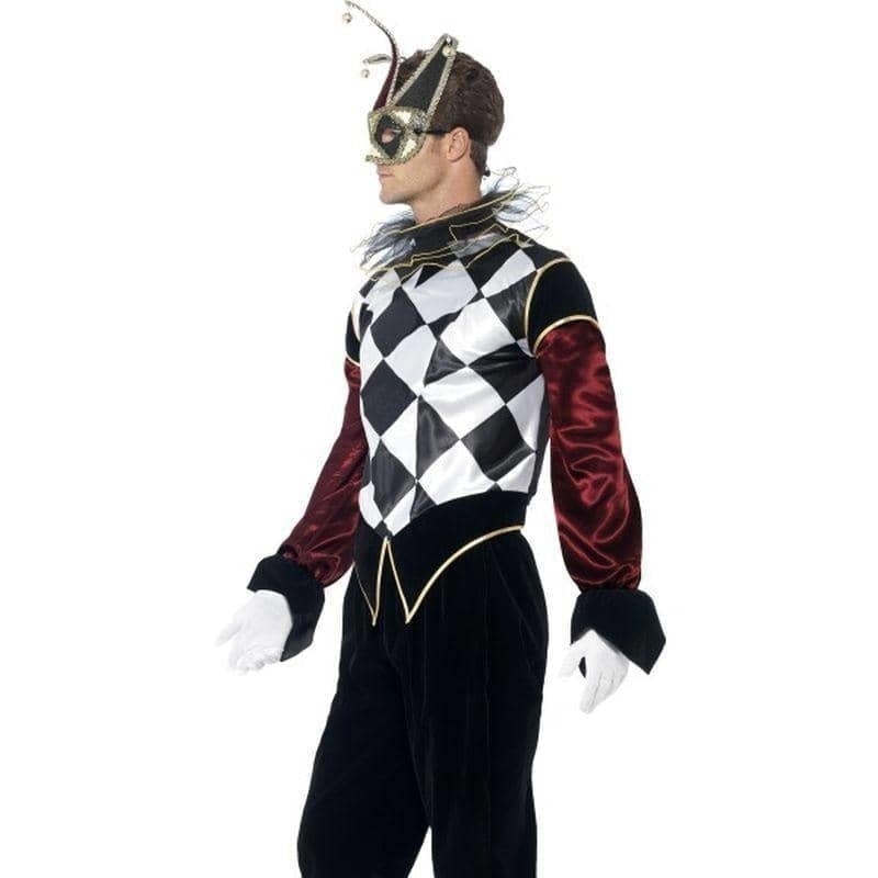 Gothic Venetian Harlequin Costume Adult White Black 1