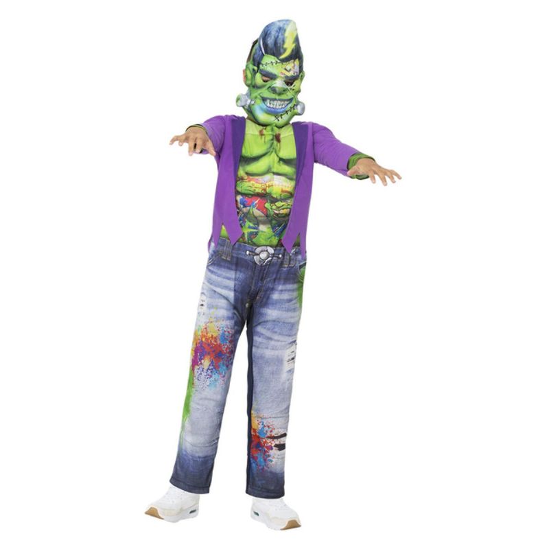 Graffiti Frank Costume Child Zombie Jumpsuit And EVA Mask 1