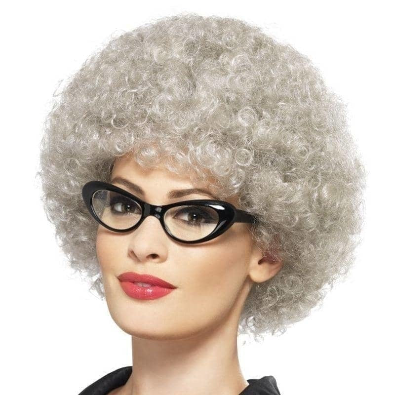 Granny Perm Wig Adult Grey_2