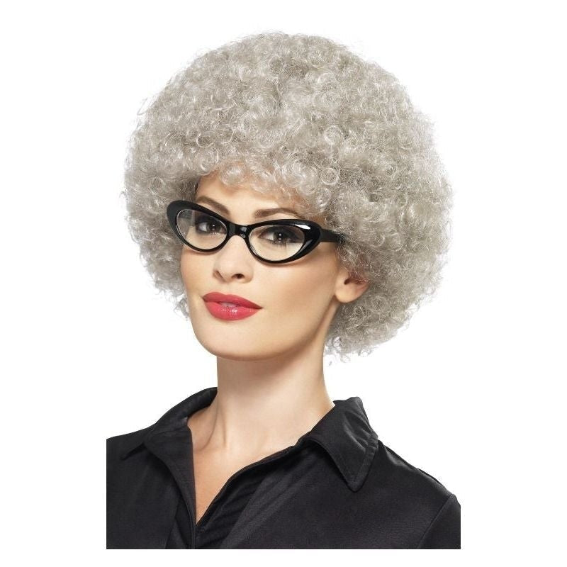 Granny Perm Wig Adult Grey_1