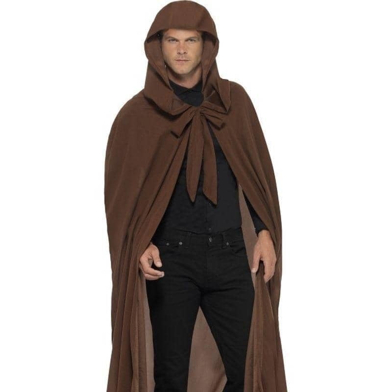 Gravekeeper Hooded Cloak Adult Brown_1