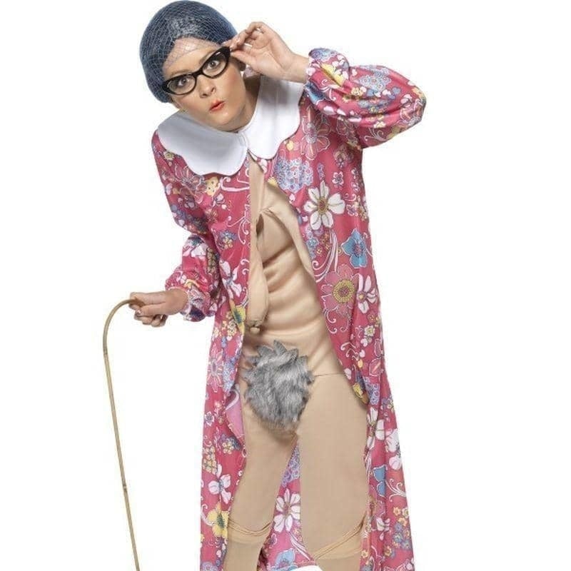 Gravity Granny Costume Adult Pink Bodysuit_2