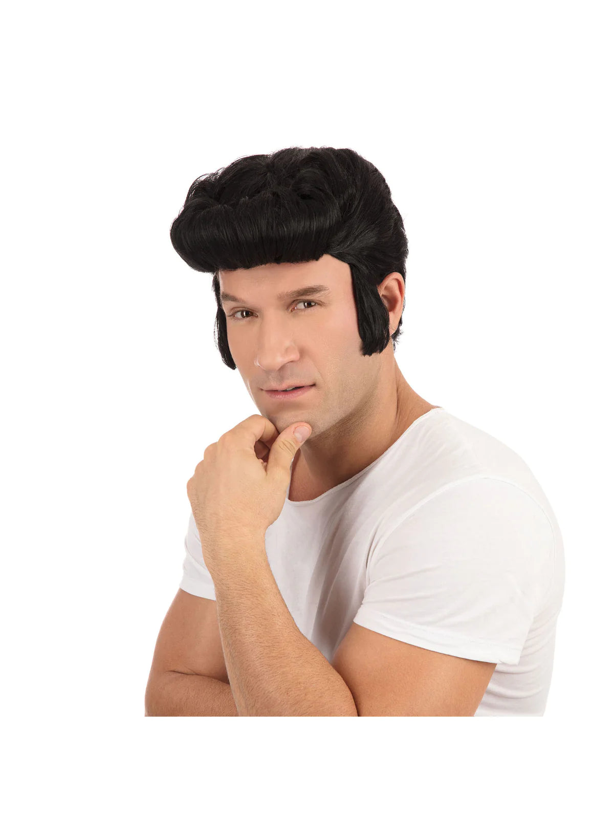 Greaser Wig Slicked Black 1950s Rock 1