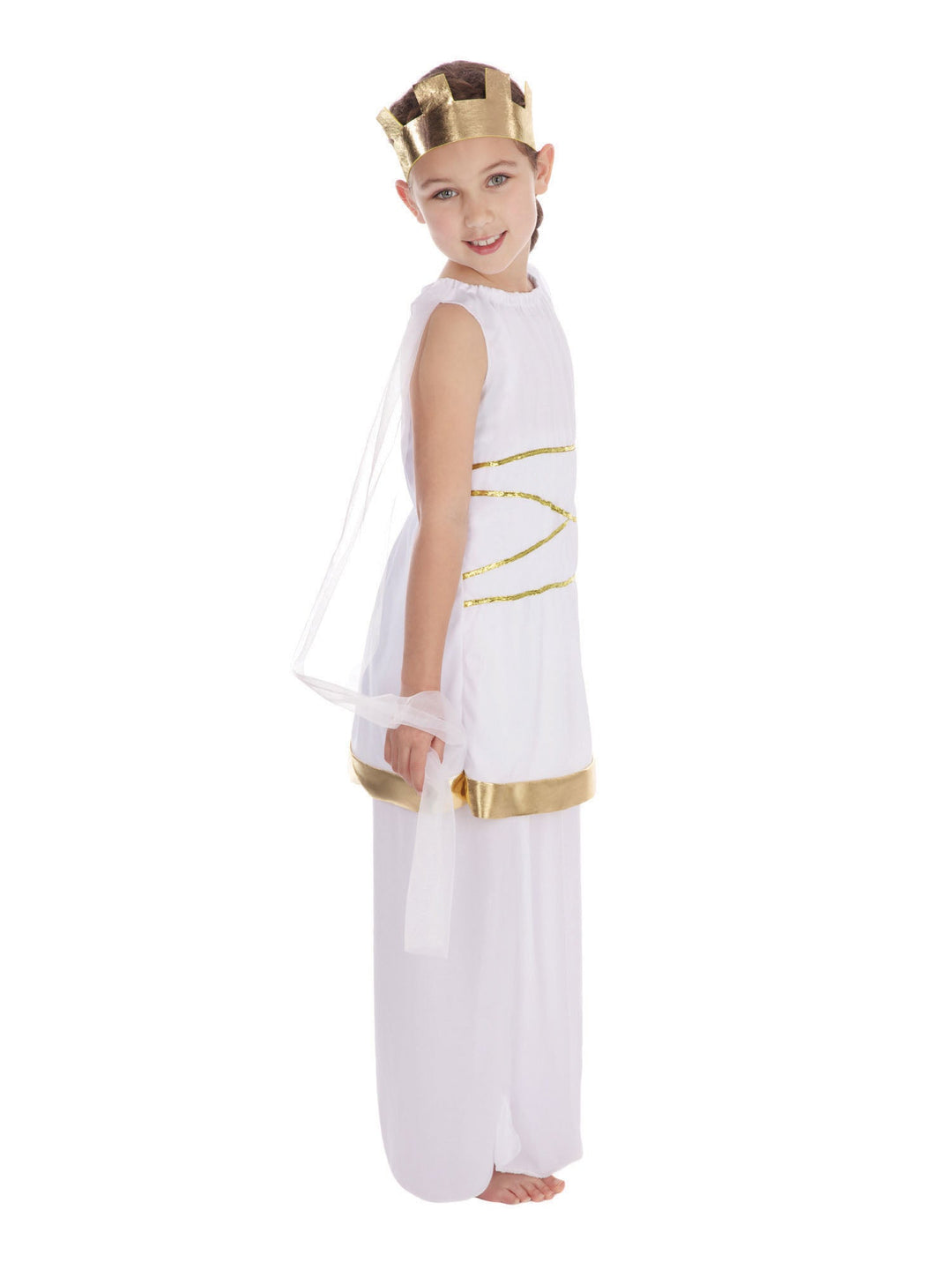 Grecian Girls Costume White Greek Kids Dress_2