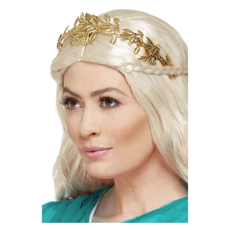 Grecian Leaf Headband Gold Coloured Adult Costume Jewellery 1