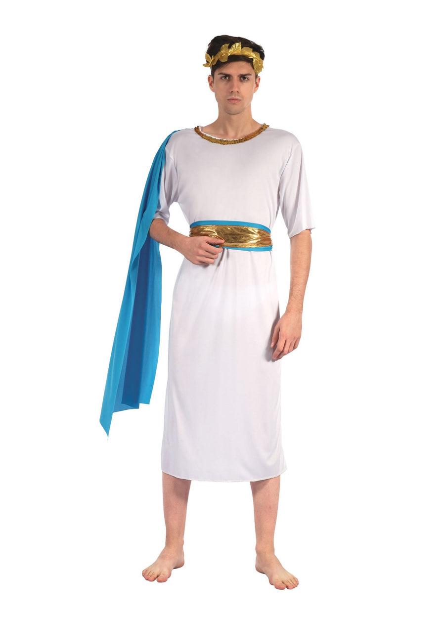 Greek God With Blue Sash Adult Costume Chest Size 44"_1