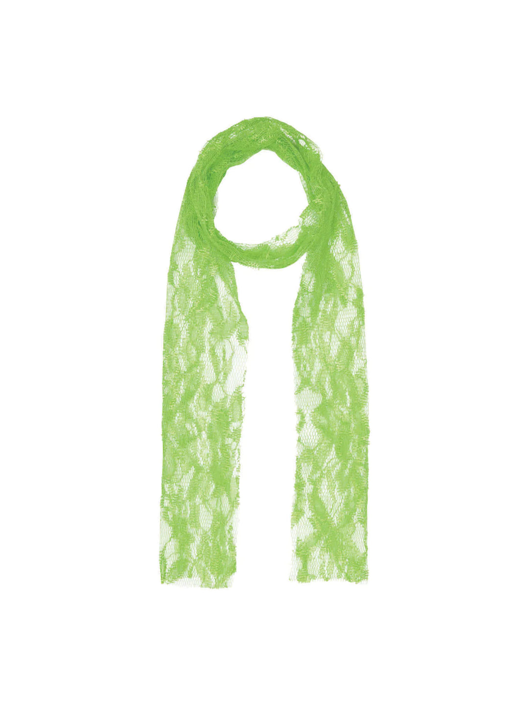 Green 80s Neon Lace Scarf Costume Accessory Green 80s Neon Lace Scarf Costume Accessory