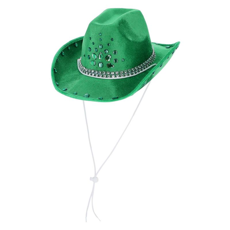 Green Rhinestone Cowboy Hat Adult_1