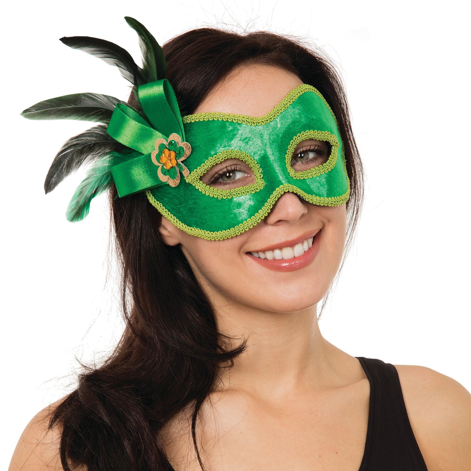 Green With Side Decoration Glasses Frame Mask Eye Masks Female 1