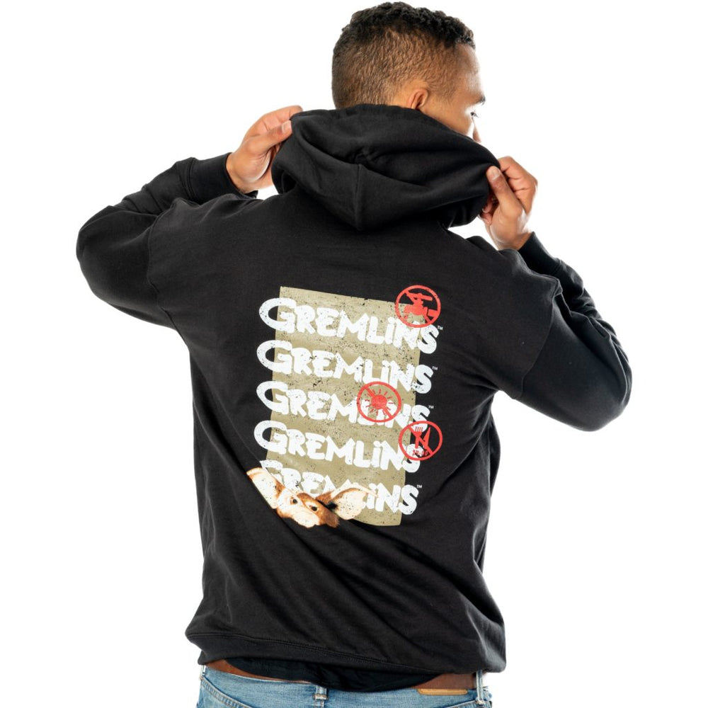 Gremlins Adult Unisex Black Front Back Tear-away Hoodie_2