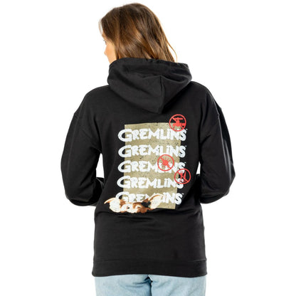 Gremlins Adult Unisex Black Front Back Tear-away Hoodie 3
