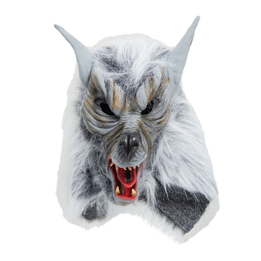 Grey Killer Wolf Mask Budget Rubber Masks Unisex_1