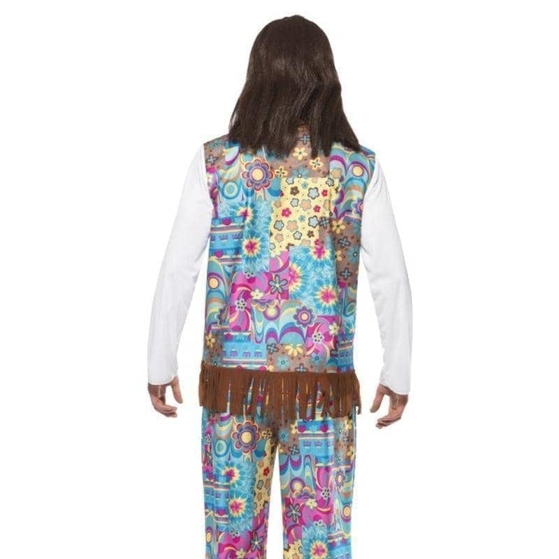 Groovy Hippie Costume Adult Blue Floral_2
