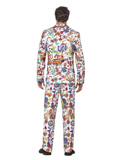 Groovy Suit Adult Stand Out Multi Coloured Jacket Trousers Tie 3