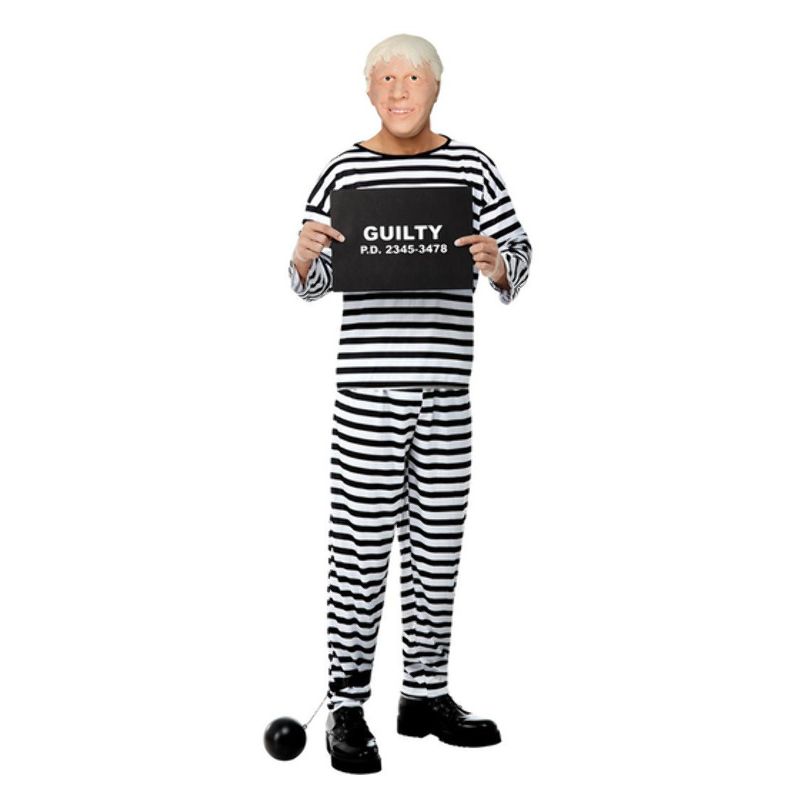 Guilty Politician Costume and Mask Bundle Adult White 1